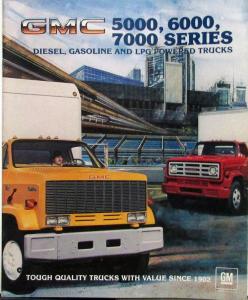 1983 GMC 5000 6000 7000 Series Trucks Diesel Gas LPG Powered Sales Brochure Orig