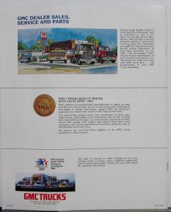 1983 GMC 5000 6000 7000 Series Trucks Diesel Gas LPG Powered Sales Brochure Orig