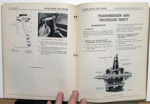 1948 1949 Dodge B-1 Series Route Van Service Shop Repair Manual Supplement