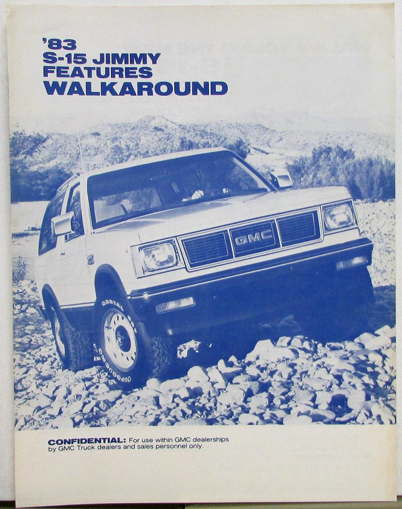 1983  GMC S-15 Jimmy Walkaround Sales Folder DEALER ONLY ITEM Original