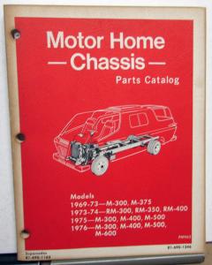 1969-1976 Dodge Motor Home Chassis Parts Catalog Book RV Original