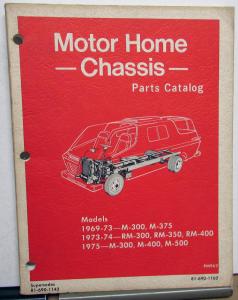 1969-1975 Dodge Motor Home Chassis Parts Catalog Book RV Original