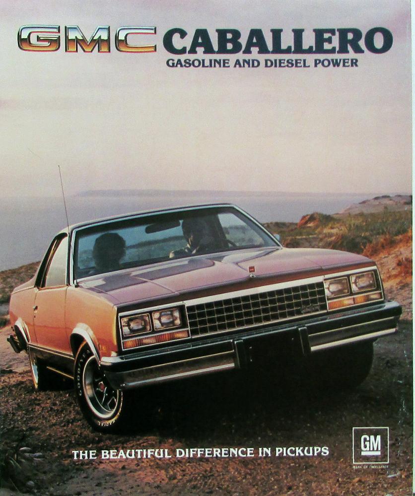 1983 GMC Caballero Diablo Amarillo Gas Diesel Truck Sales Brochure Folder Orig