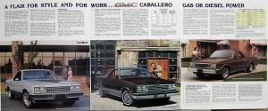 1983 GMC Caballero Diablo Amarillo Gas Diesel Truck Sales Brochure Folder Orig