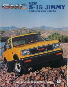 1983 GMC S-15 Jimmy 2- 4-WD Truck Models Sales Brochure Folder Original
