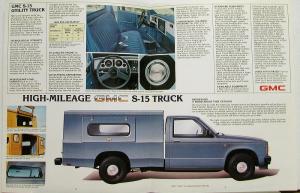 1983 GMC S-15 Truck Utility Body High Mileage Sales Brochure Folder Original