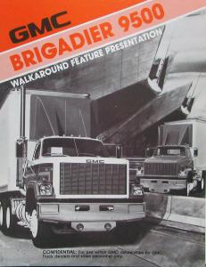 1983 GMC Brigadier 9500 Presentation Folder FOR DEALER SALESMEN ONLY Original