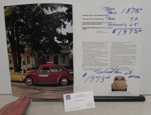 1969 Volkswagen Prestige Dealer Sales Brochure Original Beetle Paul Newman