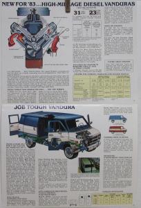 1983 GMC Vandura Gas & Diesel Rally Camper Magnavan Sales Brochure Folder Orig