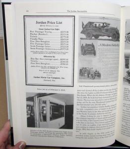 Jordan Automobile History Specifications Book Original