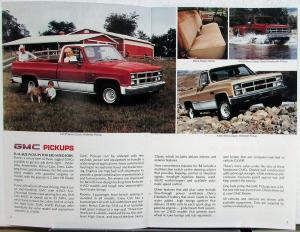 1984 GMC Light Medium Duty Trucks Pickup Jimmy Suburban Sales Brochure Original