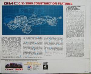 1984 GMC Construction Trucks C/K 3500 C5000 C6000 C7000 Sales Brochure Folder