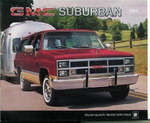 1984 GMC Suburban Sierra Pkgs 2WD  4WD Gas Diesel Sales Brochure Original