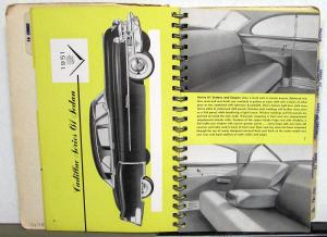 1951 Cadillac Dealer Data Book Series 61 62 60 Special 75 Rare