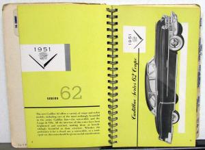 1951 Cadillac Dealer Data Book Series 61 62 60 Special 75 Rare