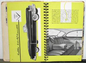 1951 Cadillac Dealer Data Book Series 61 62 60 Special 75 Rare