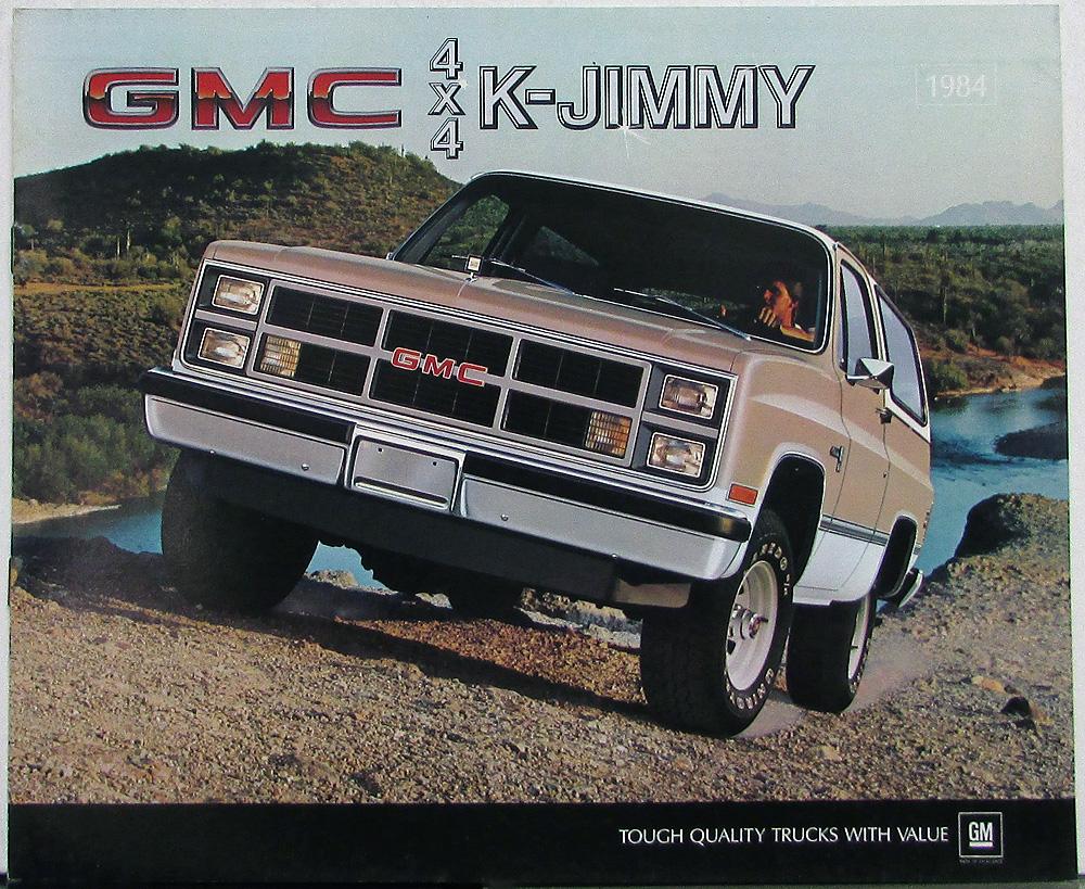 1984 GMC Jimmy Sierra K-1500 4WD Gas Diesel Sales Brochure Original