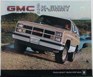 1984 GMC Jimmy Sierra K-1500 4WD Gas Diesel Sales Brochure Original
