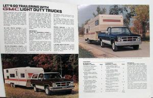 1984 GMC Trailering Guide Pickup Trucks Vans Wagons & More Sale Brochure Orig