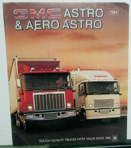 1984 GMC Astro & Aero Astro 9000 Series Truck Sales Brochure Original