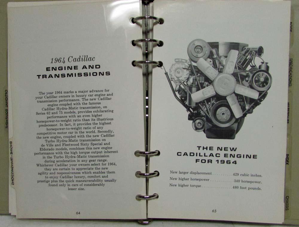 1964 Cadillac Written Montage Manuell Deville Eldorado Serie 62 60 75 Fleetwood 