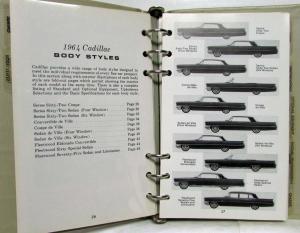 1964 Cadillac Dealer Data Book 62 60 Special Coupe De Ville Fleetwood Eldorado
