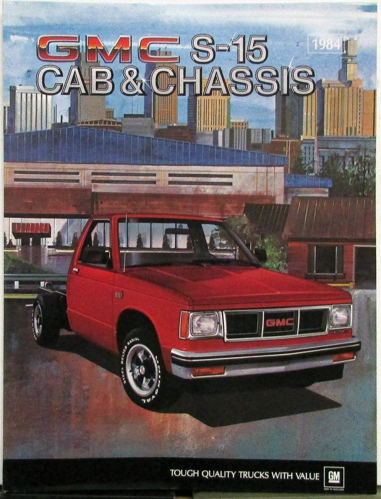1984 GMC S-15 Cab & Chassis Truck Sales Brochure Folder Original