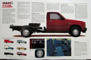 1984 GMC S-15 Cab & Chassis Truck Sales Brochure Folder Original
