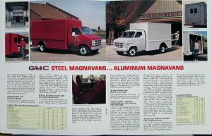 1984 GMC Vans Magnavan Vandura and F/C Chassis Sales Brochure Original