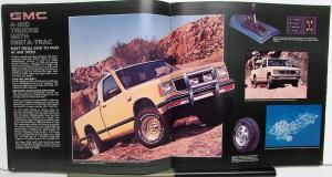 1984 GMC S15 Pickup Truck Sierra Club Coupe 4WD Jimmy Cab Chassis Sales Brochure