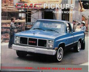 1985 GMC Pickups Trucks Full Size Models Series C & K Sales Brochure Original