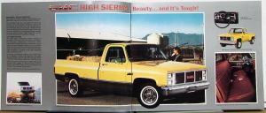 1985 GMC Pickups Trucks Full Size Models Series C & K Sales Brochure Original