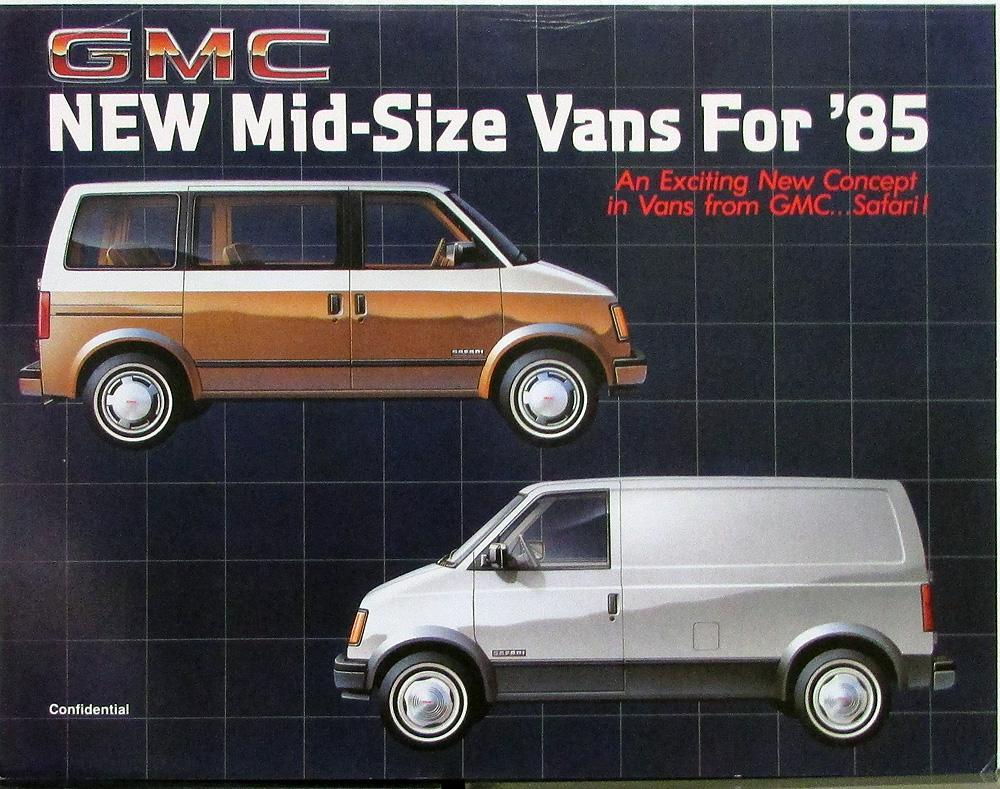 1985 GMC Safari Van People and Cargo Movers Sales Sheet DEALER ONLY ITEM