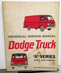 1964 Dodge Dealer A100 Compact S Series Van Pickup Service Shop Repair Manual