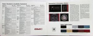 1985 GMC Safari Van Cargo Van M10905 and M10906 Sales Brochure Original