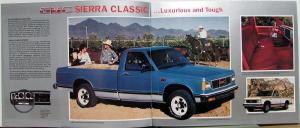 1985 GMC S-15 Pickup Trucks Sierra High Classic Gypsy Sales Brochure Original