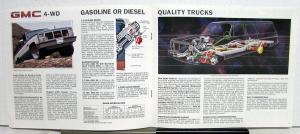 1985 GMC Suburban Truck Sierra High Classic 2- 4-WD Sales Brochure Original