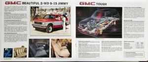 1985 GMC S-15 Jimmy Truck Sierra Classic Gypsy Sales Brochure Original