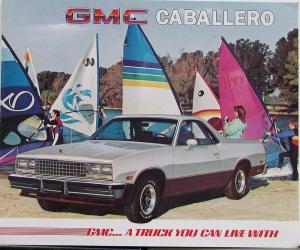 1985 GMC Caballero Amarillo Diablo Truck Sales Brochure Folder Original