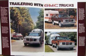 1985 GMC Trailering for Light Duty Trucks Sales Brochure Original