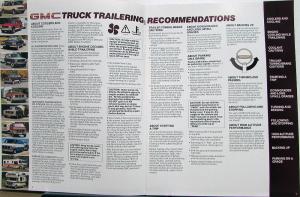 1985 GMC Trailering for Light Duty Trucks Sales Brochure Original