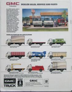 1985 GMC Truck Forward Control W4 Series Sales Brochure Original