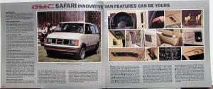 1985 GMC Safari Van People and Cargo Movers Sales Brochure Original