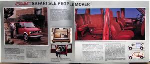 1985 GMC Safari Van People and Cargo Movers Sales Brochure Original