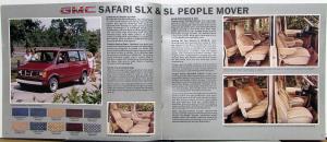 1985 GMC Safari Van People and Cargo Movers Sales Brochure Original