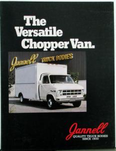 1985 GMC Chopper Van by Jannell Truck Bodies Sales Brochure Folder Original