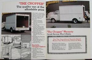 1985 GMC Chopper Van by Jannell Truck Bodies Sales Brochure Folder Original