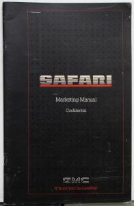 1985 GMC Safari Van Marketing Manual DEALER ONLY ITEM Original