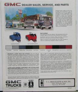 1985 GMC Top Kick 7000 Series Sales Brochure Oversized Original