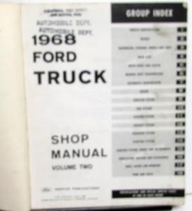 1968 Ford Truck Service Shop Manual - Volume Two